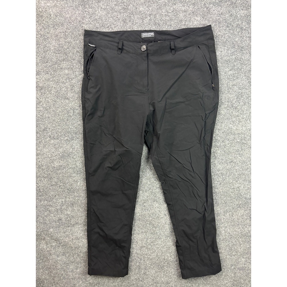 Craghoppers ProStretch Hiking Pants Womens 12 Black Lightweight Outdoor Trousers